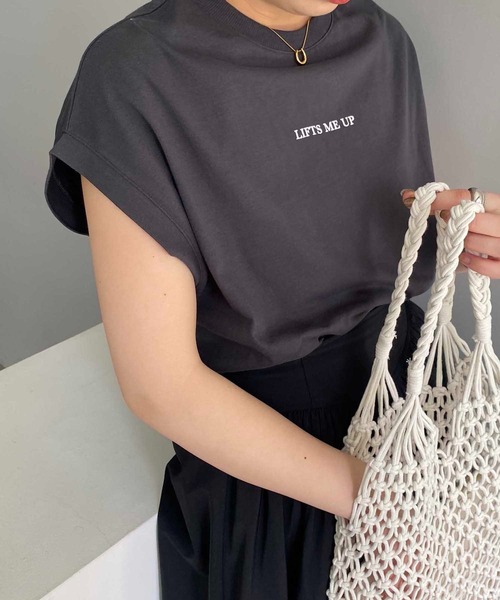 CAPRICIEUX LE'MAGE（カプリシューレマージュ）の「ノースリフロッキーTシャツ（Tシャツ/カットソー・レディース・ブルー/チャコールグレー/ベージュ/ホワイト・FREE）」の22枚目の写真