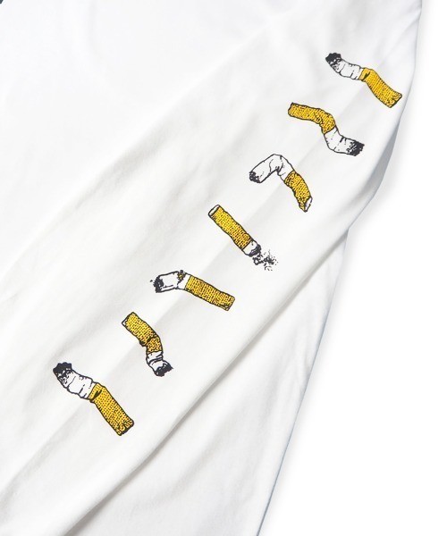 Leyline（レイライン）の「【Leyline】Smoking l/s tee（Tシャツ/カットソー・メンズ・ブラック/ホワイト・MEDIUM/LARGE/X-LARGE）」の6枚目の写真