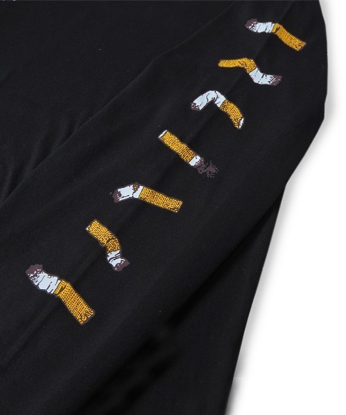 Leyline（レイライン）の「【Leyline】Smoking l/s tee（Tシャツ/カットソー・メンズ・ブラック/ホワイト・MEDIUM/LARGE/X-LARGE）」の9枚目の写真