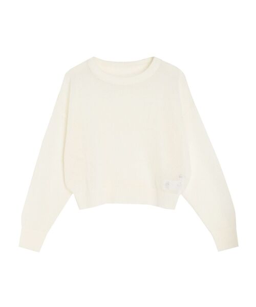 EVRIS（エヴリス）の「シアーロゴジャガードニット（ニット/セーター・レディース・ブラック/グリーン/ホワイト・FREE）」の22枚目の写真