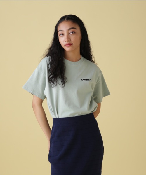 AVIREX（アヴィレックス）の「COLOR PINUP GIRL PRINT T-SHIRT/ カラーピンナップガールTシャツ（Tシャツ/カットソー・レディース・ブラック/ミント/オフホワイト・FREE）」の4枚目の写真