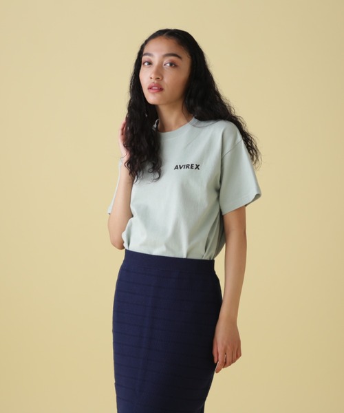 AVIREX（アヴィレックス）の「COLOR PINUP GIRL PRINT T-SHIRT/ カラーピンナップガールTシャツ（Tシャツ/カットソー・レディース・ブラック/ミント/オフホワイト・FREE）」の5枚目の写真