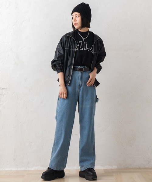 FILA(フィラ)の「FILA フィラ ブランド ロゴ ラバープリント モックネック 半袖 Tシャツ(Tシャツ/カットソー・レディース・ブラック/ホワイト・L/LL/M)」の13枚目の写真