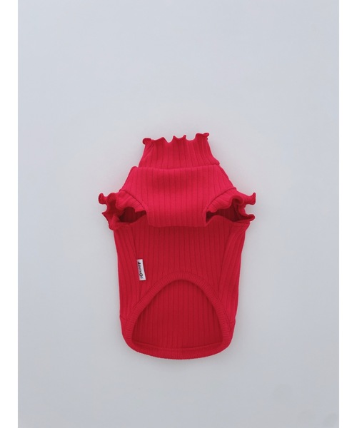 tone（トーン）の「【poteco】【再入荷】【大人気】フリルリブタンクトップ/犬服(ドッグウエア)(SU)（ペットウェア・レディース・レッド/ピンク/ブラック/ミント/ホワイト系その他・X-SMALL/SMALL/MEDIUM）」の7枚目の写真