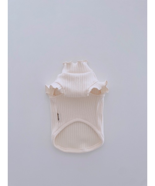 tone（トーン）の「【poteco】【再入荷】【大人気】フリルリブタンクトップ/犬服(ドッグウエア)(SU)（ペットウェア・レディース・レッド/ピンク/ブラック/ミント/ホワイト系その他・X-SMALL/SMALL/MEDIUM）」の6枚目の写真