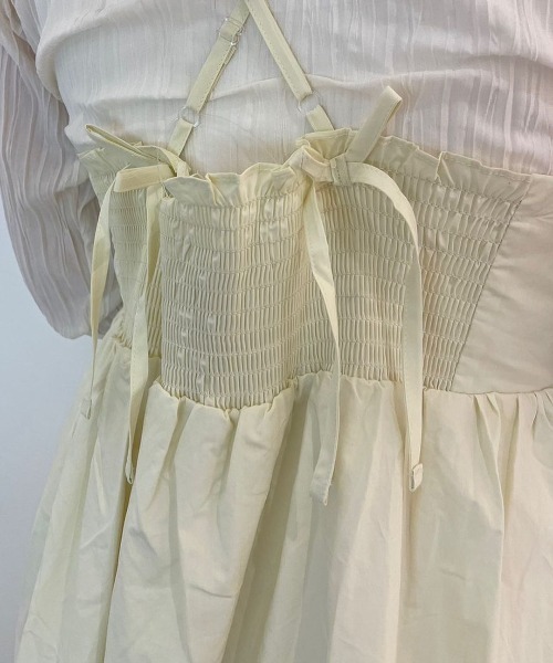 flower（フラワー）の「ダブルリボンキャミワンピース（ワンピース・レディース・ブラック/ブルー/イエロー・FREE）」の19枚目の写真