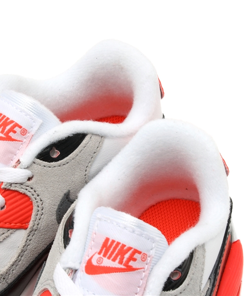 NIKE SPORTSWEAR（ナイキスポーツウェアー）の「ベビー キッズ ナイキ エアマックス 90 トドラー NIKE AIR MAX 90 PRM LTR TD 724881-100（スニーカー・キッズ・ホワイト・12cm/14cm/15cm/13cm/16cm）」の3枚目の写真