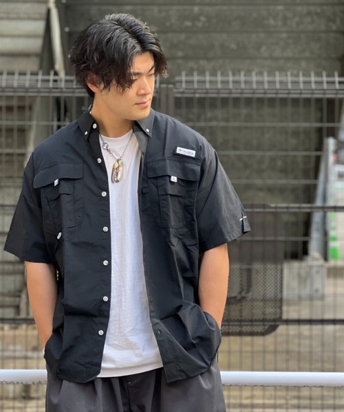 Columbia(コロンビア)の「WEB限定 Columbia BAHAMA Ⅱ S/S SHIRT(シャツ/ブラウス・メンズ・ホワイト/ブラック/サックスブルー/ネイビー・M/L)」の2枚目の写真