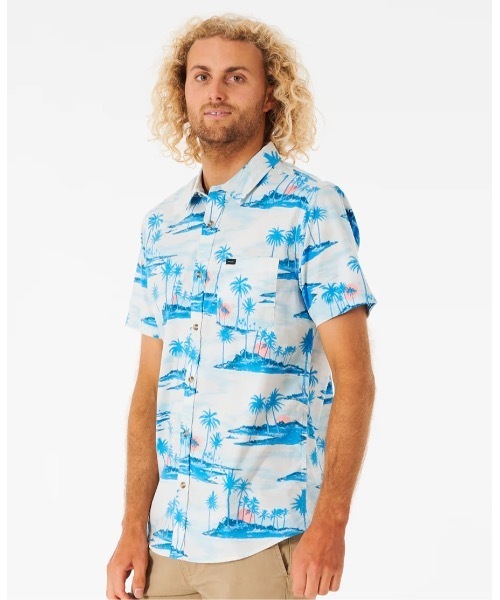 rip curl（リップカール）の「【RIPCURL（リップカール）】DREAMERS S/S SHIRT/半袖総柄シャツ（シャツ/ブラウス・メンズ・ブルー/ナチュラル・LARGE/MEDIUM/SMALL/X-LARGE）」の12枚目の写真