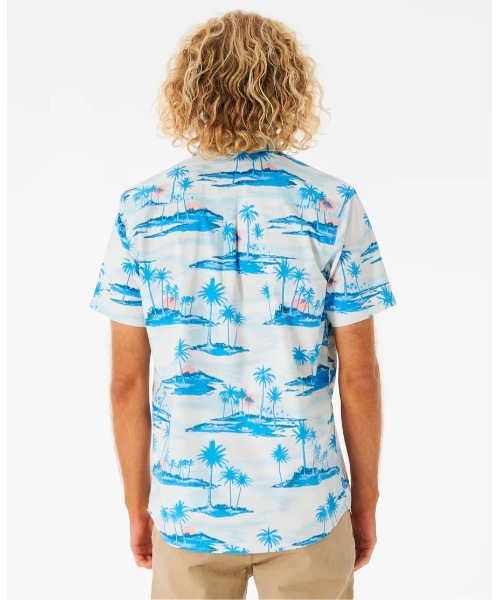 rip curl（リップカール）の「【RIPCURL（リップカール）】DREAMERS S/S SHIRT/半袖総柄シャツ（シャツ/ブラウス・メンズ・ブルー/ナチュラル・LARGE/MEDIUM/SMALL/X-LARGE）」の3枚目の写真