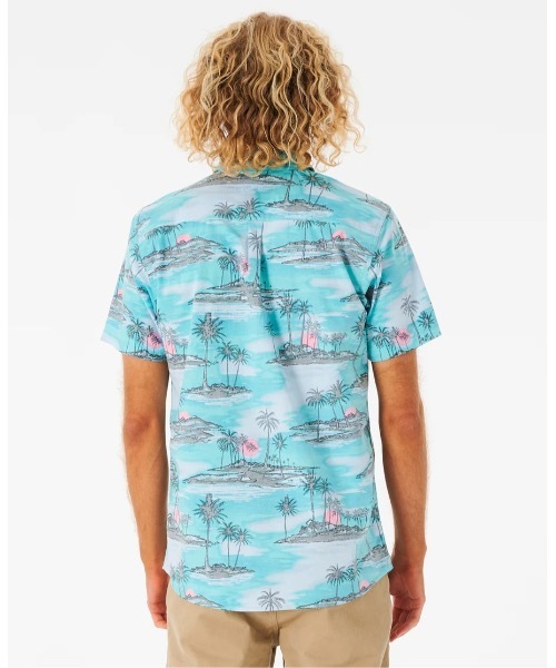 rip curl（リップカール）の「【RIPCURL（リップカール）】DREAMERS S/S SHIRT/半袖総柄シャツ（シャツ/ブラウス・メンズ・ブルー/ナチュラル・LARGE/MEDIUM/SMALL/X-LARGE）」の8枚目の写真