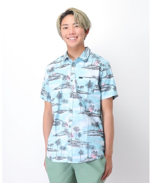 rip curl（リップカール）の「【RIPCURL（リップカール）】DREAMERS S/S SHIRT/半袖総柄シャツ（シャツ/ブラウス・メンズ・ブルー/ナチュラル・LARGE/MEDIUM/SMALL/X-LARGE）」の6枚目の写真