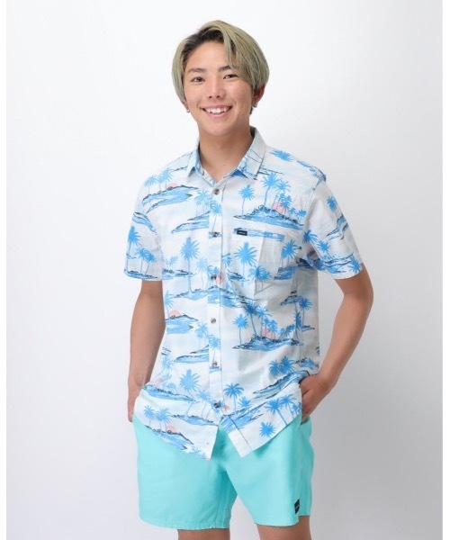 rip curl（リップカール）の「【RIPCURL（リップカール）】DREAMERS S/S SHIRT/半袖総柄シャツ（シャツ/ブラウス・メンズ・ブルー/ナチュラル・LARGE/MEDIUM/SMALL/X-LARGE）」の16枚目の写真