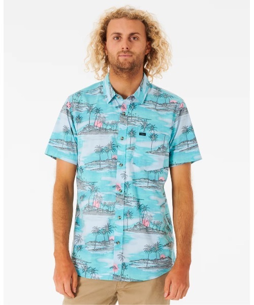 rip curl（リップカール）の「【RIPCURL（リップカール）】DREAMERS S/S SHIRT/半袖総柄シャツ（シャツ/ブラウス・メンズ・ブルー/ナチュラル・LARGE/MEDIUM/SMALL/X-LARGE）」の14枚目の写真