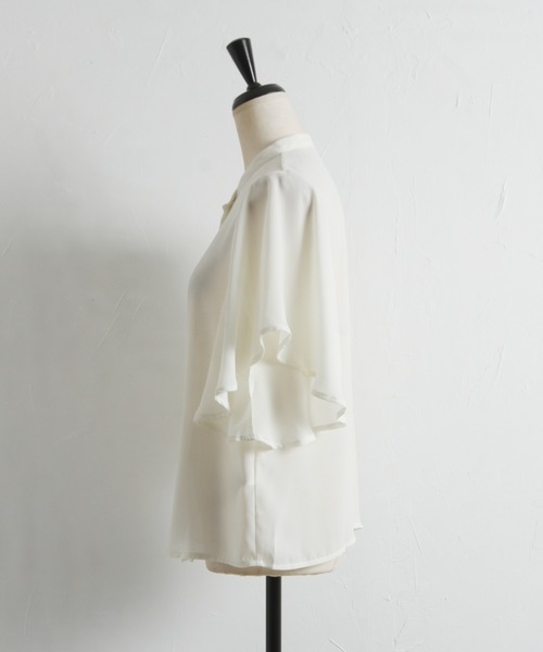 tocco closet(トッコ クローゼット)の「【ZOZO限定】フリルスリーブブラウス(シャツ/ブラウス・レディース・オフホワイト/ブラック・M)」の16枚目の写真