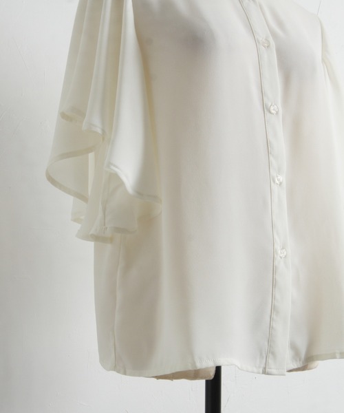 tocco closet(トッコ クローゼット)の「【ZOZO限定】フリルスリーブブラウス(シャツ/ブラウス・レディース・オフホワイト/ブラック・M)」の8枚目の写真