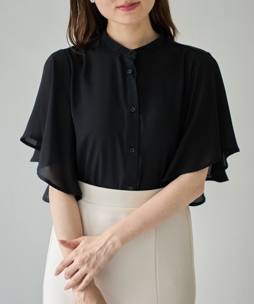 tocco closet(トッコ クローゼット)の「【ZOZO限定】フリルスリーブブラウス(シャツ/ブラウス・レディース・オフホワイト/ブラック・M)」の9枚目の写真