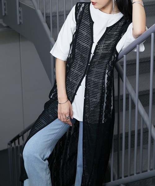 総レースノースリーブワンピース ［Soiunique］（ワンピース