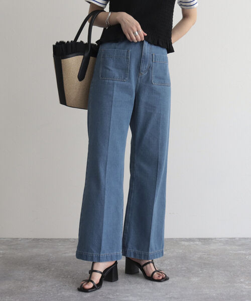 fredy emue（フレディエミュ）の「デニムポケ付きセミフレアパンツ（デニムパンツ・レディース・ブルー/ブルー系その他・38/36/34）」の15枚目の写真