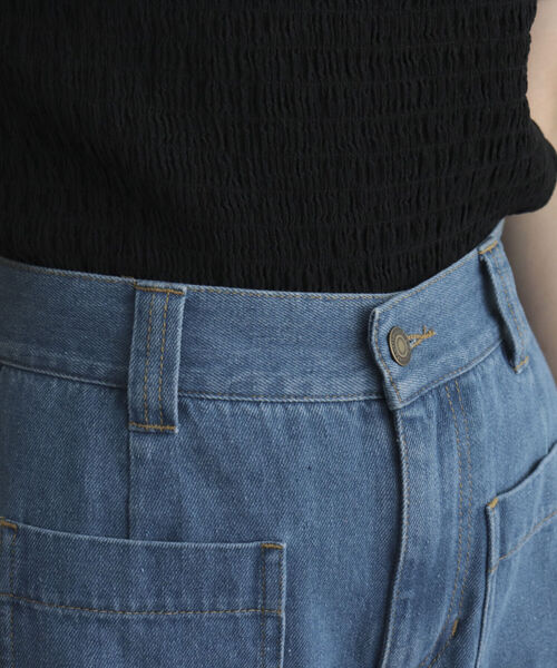fredy emue（フレディエミュ）の「デニムポケ付きセミフレアパンツ（デニムパンツ・レディース・ブルー/ブルー系その他・38/36/34）」の10枚目の写真