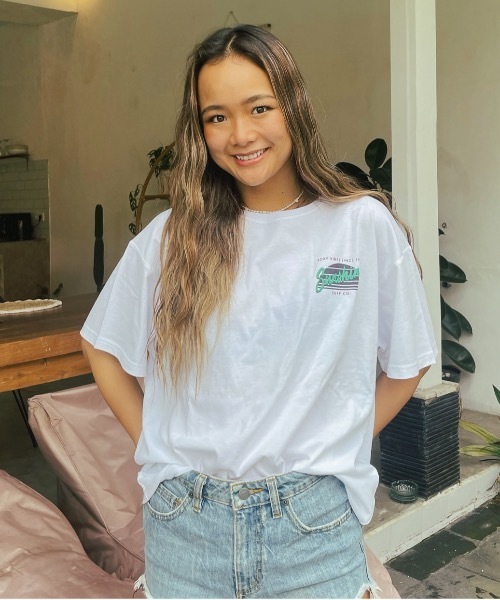 ROXY（ロキシー）の「【ZOZO限定アイテム】SUNSHINE SURF CO TEE/ロキシー半袖バックプリントTシャツ（Tシャツ/カットソー・レディース・ブラック/ピンク/ホワイト・FREE）」の2枚目の写真