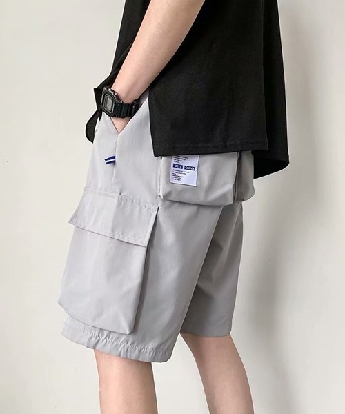 NOWLE（ノウル）の「【NOWLE】ワイド ミリタリー カーゴ イージー ショートパンツ（カーゴパンツ・メンズ・グレー/カーキ/ブラック・MEDIUM/LARGE）」の10枚目の写真