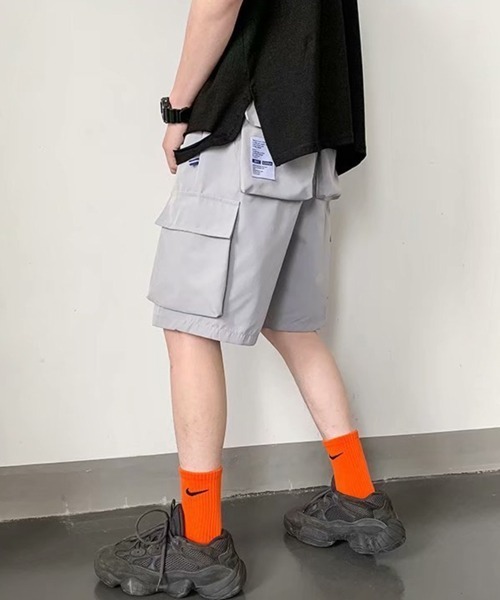 NOWLE（ノウル）の「【NOWLE】ワイド ミリタリー カーゴ イージー ショートパンツ（カーゴパンツ・メンズ・グレー/カーキ/ブラック・MEDIUM/LARGE）」の12枚目の写真