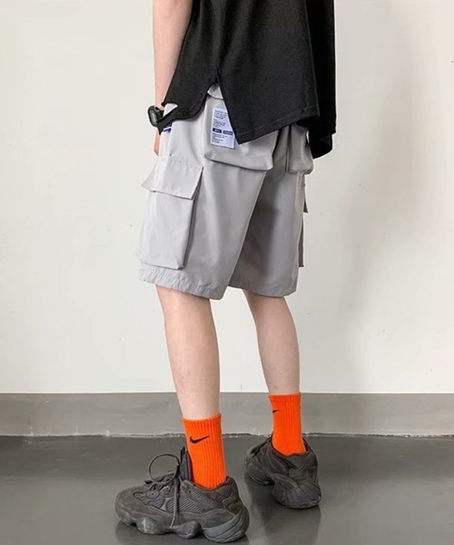 NOWLE（ノウル）の「【NOWLE】ワイド ミリタリー カーゴ イージー ショートパンツ（カーゴパンツ・メンズ・グレー/カーキ/ブラック・MEDIUM/LARGE）」の13枚目の写真