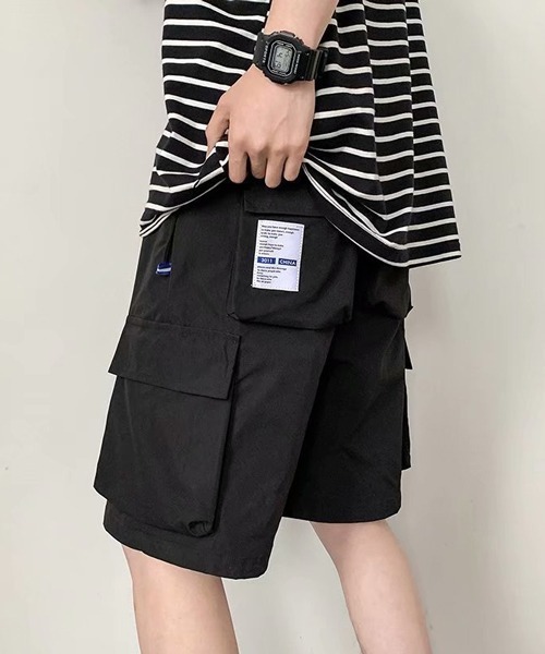 NOWLE（ノウル）の「【NOWLE】ワイド ミリタリー カーゴ イージー ショートパンツ（カーゴパンツ・メンズ・グレー/カーキ/ブラック・MEDIUM/LARGE）」の20枚目の写真