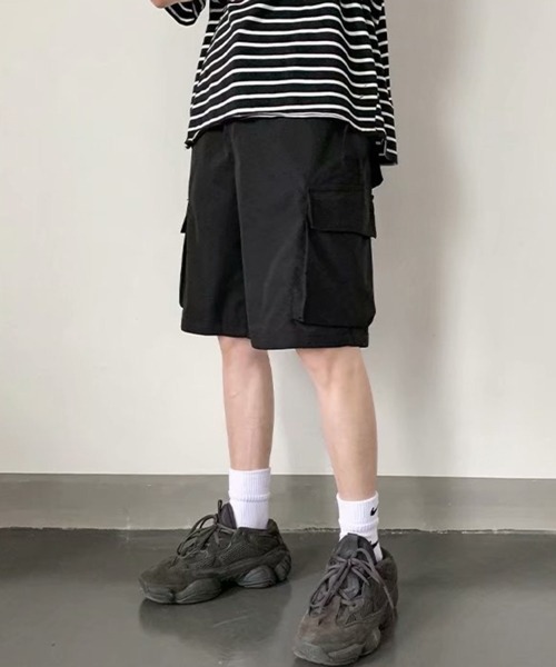 NOWLE（ノウル）の「【NOWLE】ワイド ミリタリー カーゴ イージー ショートパンツ（カーゴパンツ・メンズ・グレー/カーキ/ブラック・MEDIUM/LARGE）」の21枚目の写真