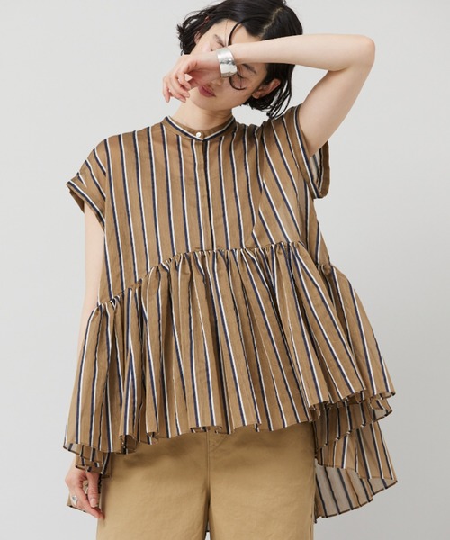 Curensology オーガンギャザーブラウス 