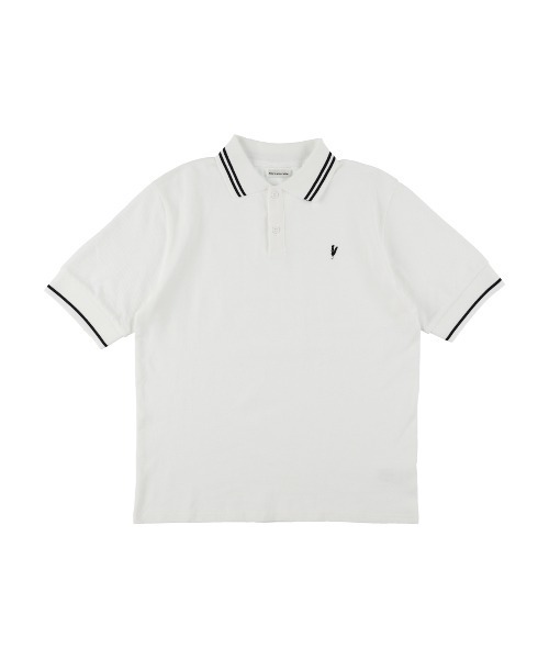 MIRO AMURETTE（ミロアミュレット）の「niwatori over polo T/オーバーサイズポロシャツ（ポロシャツ・レディース・ブラック/ホワイト・FREE）」の9枚目の写真