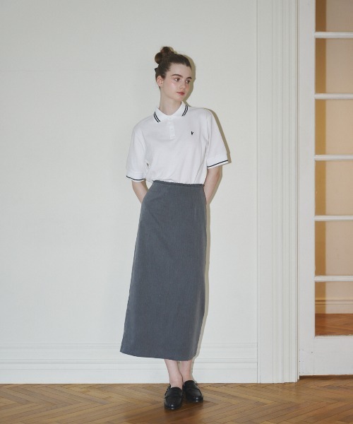 MIRO AMURETTE（ミロアミュレット）の「niwatori over polo T/オーバーサイズポロシャツ（ポロシャツ・レディース・ブラック/ホワイト・FREE）」の17枚目の写真