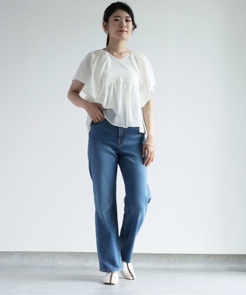 cepo(セポ)の「ICEデニム 90Sレギュラーストレート ※接触冷感※(デニムパンツ・レディース・ブルー系2/ブルー系3・S/M/L)」の16枚目の写真