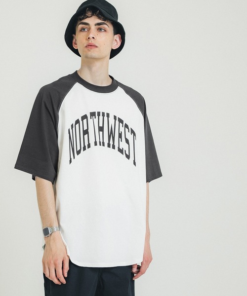 coca（coca）（コカ）の「メンズラグランプリントTシャツ（Tシャツ/カットソー・メンズ・ブラック・M/L/XL）」の2枚目の写真
