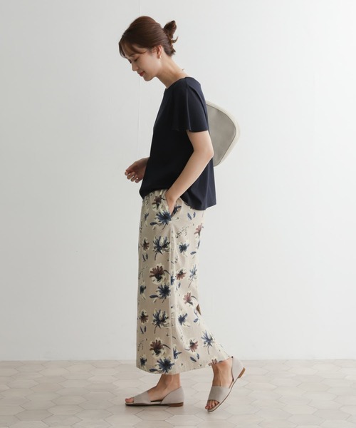 URBAN RESEARCH DOORS(アーバンリサーチドアーズ)の「シルケットコットンフレアスリーブプルオーバー(Tシャツ/カットソー・レディース・オフホワイト/ラベンダー/ネイビー・MEDIUM)」の15枚目の写真