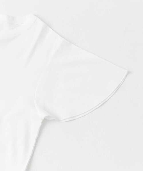 URBAN RESEARCH DOORS(アーバンリサーチドアーズ)の「シルケットコットンフレアスリーブプルオーバー(Tシャツ/カットソー・レディース・オフホワイト/ラベンダー/ネイビー・MEDIUM)」の5枚目の写真