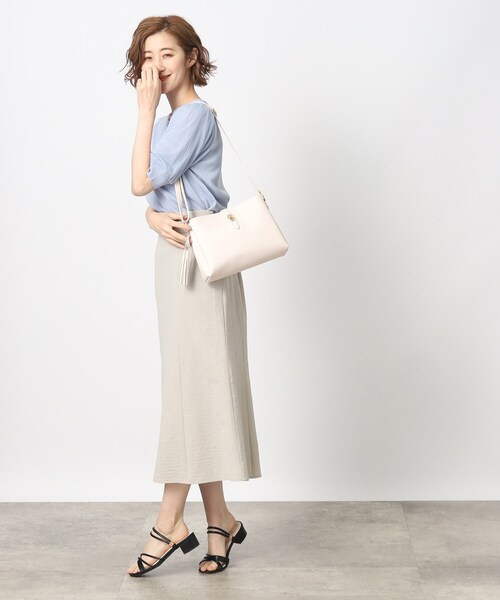 grove（グローブ）の「◆【人間工学】ダブルタッセル3層ショルダー（ショルダーバッグ・レディース・ライトグレー/ブラック/ライトブルー/アイボリー・00）」の5枚目の写真