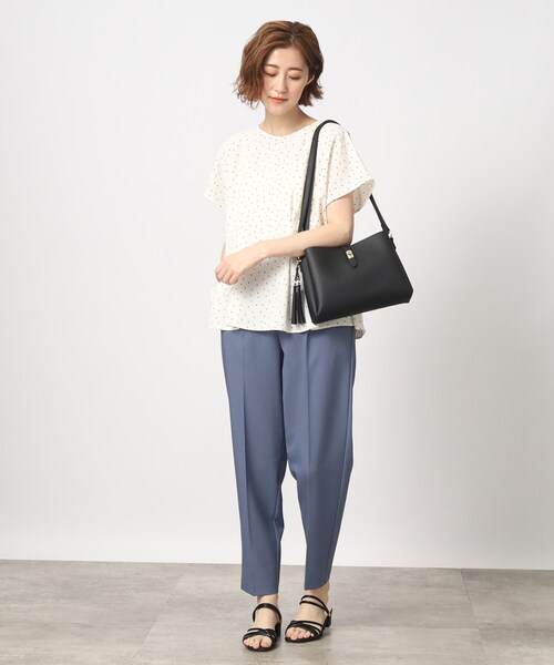 grove（グローブ）の「◆【人間工学】ダブルタッセル3層ショルダー（ショルダーバッグ・レディース・ライトグレー/ブラック/ライトブルー/アイボリー・00）」の15枚目の写真