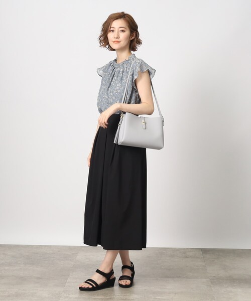 grove（グローブ）の「◆【人間工学】ダブルタッセル3層ショルダー（ショルダーバッグ・レディース・ライトグレー/ブラック/ライトブルー/アイボリー・00）」の8枚目の写真