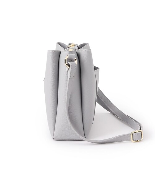 grove（グローブ）の「◆【人間工学】ダブルタッセル3層ショルダー（ショルダーバッグ・レディース・ライトグレー/ブラック/ライトブルー/アイボリー・00）」の6枚目の写真