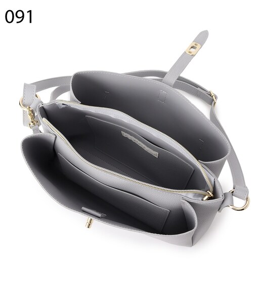 grove（グローブ）の「◆【人間工学】ダブルタッセル3層ショルダー（ショルダーバッグ・レディース・ライトグレー/ブラック/ライトブルー/アイボリー・00）」の9枚目の写真