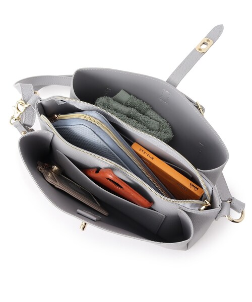 grove（グローブ）の「◆【人間工学】ダブルタッセル3層ショルダー（ショルダーバッグ・レディース・ライトグレー/ブラック/ライトブルー/アイボリー・00）」の14枚目の写真