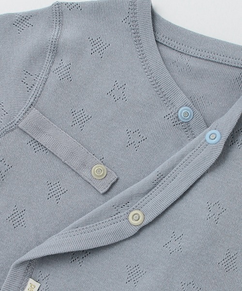 petit main（プティマイン）の「【オーガニック】前あきボディースーツ（肌着・キッズ・チャコール/ライトピンク/ブルー/アイボリー・80ｃｍ/60cm/70cm）」の14枚目の写真