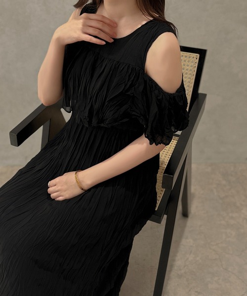 apres jour clair(アプレジュールクレア)の「【apres jour clair】2WAYクリンクルワンピース【ZOZOTOWN限定アイテム】(ワンピース・レディース・ピンクベージュ/ブラウン系その他/アイボリー/ブラック・フリー/X-LARGE)」の5枚目の写真