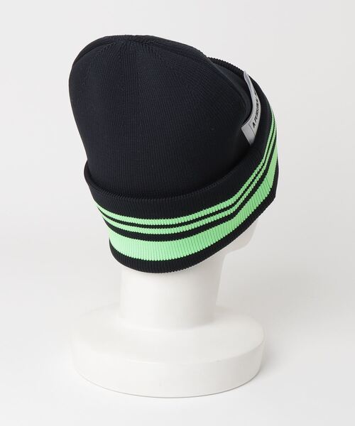 JNBY(ジェーエヌビーワイ)の「APN Logo-patch Striped Polyester Beanie Hat(ニットキャップ/ビーニー・レディース・ブラック/パープル・ONE SIZE)」の21枚目の写真