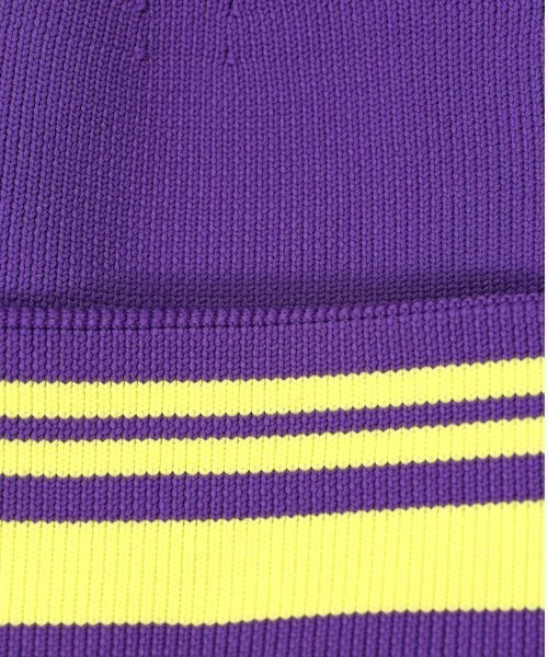 JNBY(ジェーエヌビーワイ)の「APN Logo-patch Striped Polyester Beanie Hat(ニットキャップ/ビーニー・レディース・ブラック/パープル・ONE SIZE)」の18枚目の写真