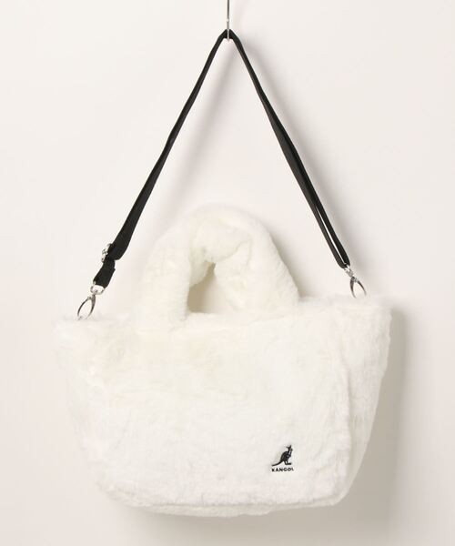 KANGOL(カンゴール)の「【KANGOL/カンゴール】fluffy ランチトート(トートバッグ・レディース・ブラック/ベージュ/ブラウン/ホワイト/ブラック×ホワイト・FREE)」の13枚目の写真
