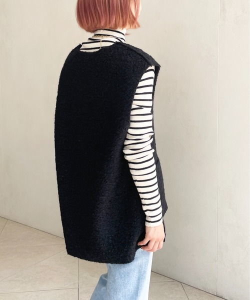 Meli rich(メリーリッチ)の「プードルボアベスト(ベスト・レディース・ライトベージュ/モカ/グレー/ブラック・MEDIUM)」の15枚目の写真