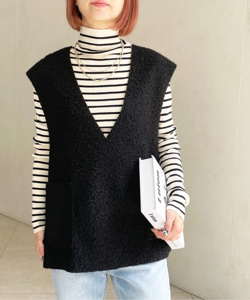 Meli rich(メリーリッチ)の「プードルボアベスト(ベスト・レディース・ライトベージュ/モカ/グレー/ブラック・MEDIUM)」の18枚目の写真